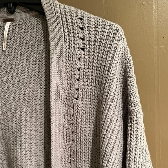 Free People Nightingale Cardi in Silver Gleam Sz M NWT - Picture 7 of 11